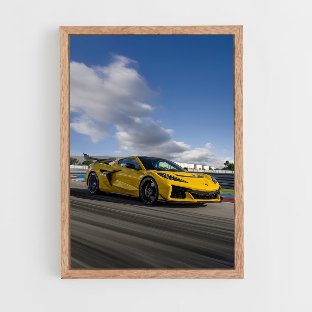 Poster Corvette Vitesse courbe – affiche Chevrolet (vue 4)